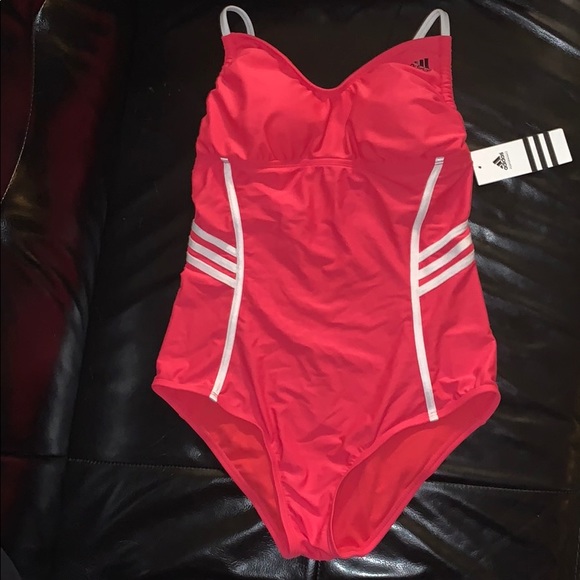 red adidas bathing suit